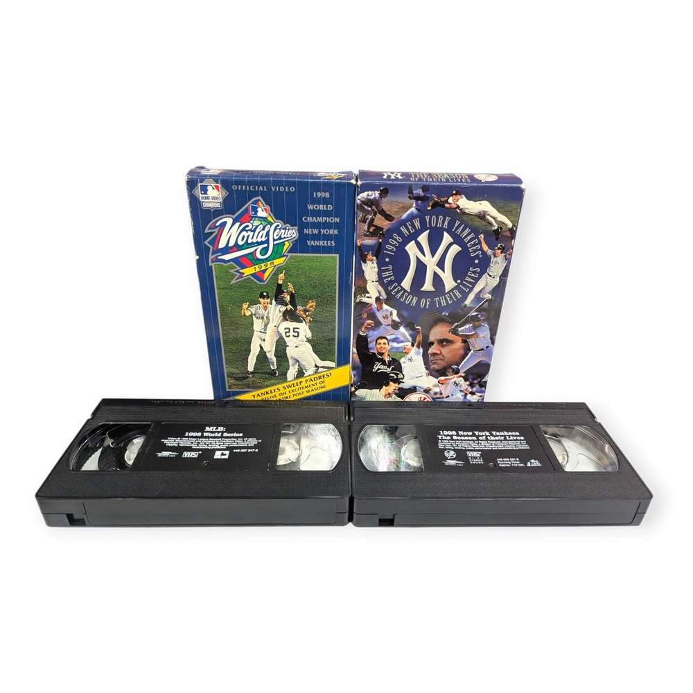 MLB 1998 New York Yankees World Series The Season of Their Lives VHS Tape Lot 2